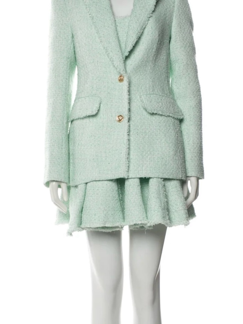 Aje Mint Green Tweed Blazer nwt